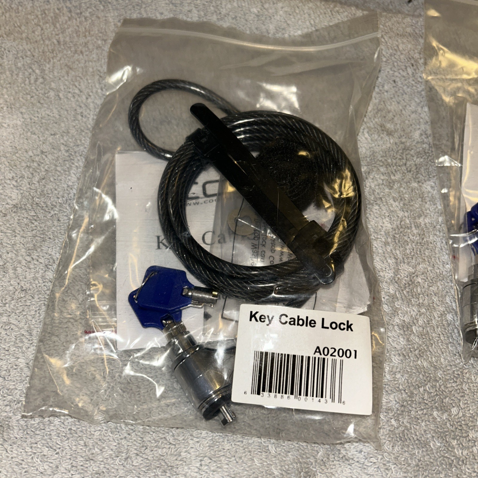 CODi Key Cable Lock (A02001) 72"  COMPUTER NEW