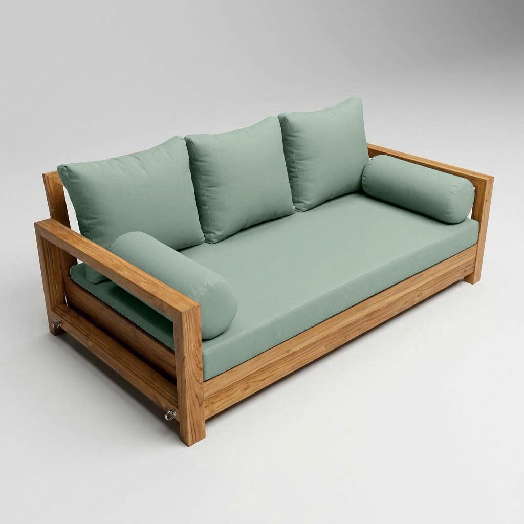 COVER ONLY STYLE 3 Mattress Pillow Daybed Porch Swing Knife Edge Twin AD002