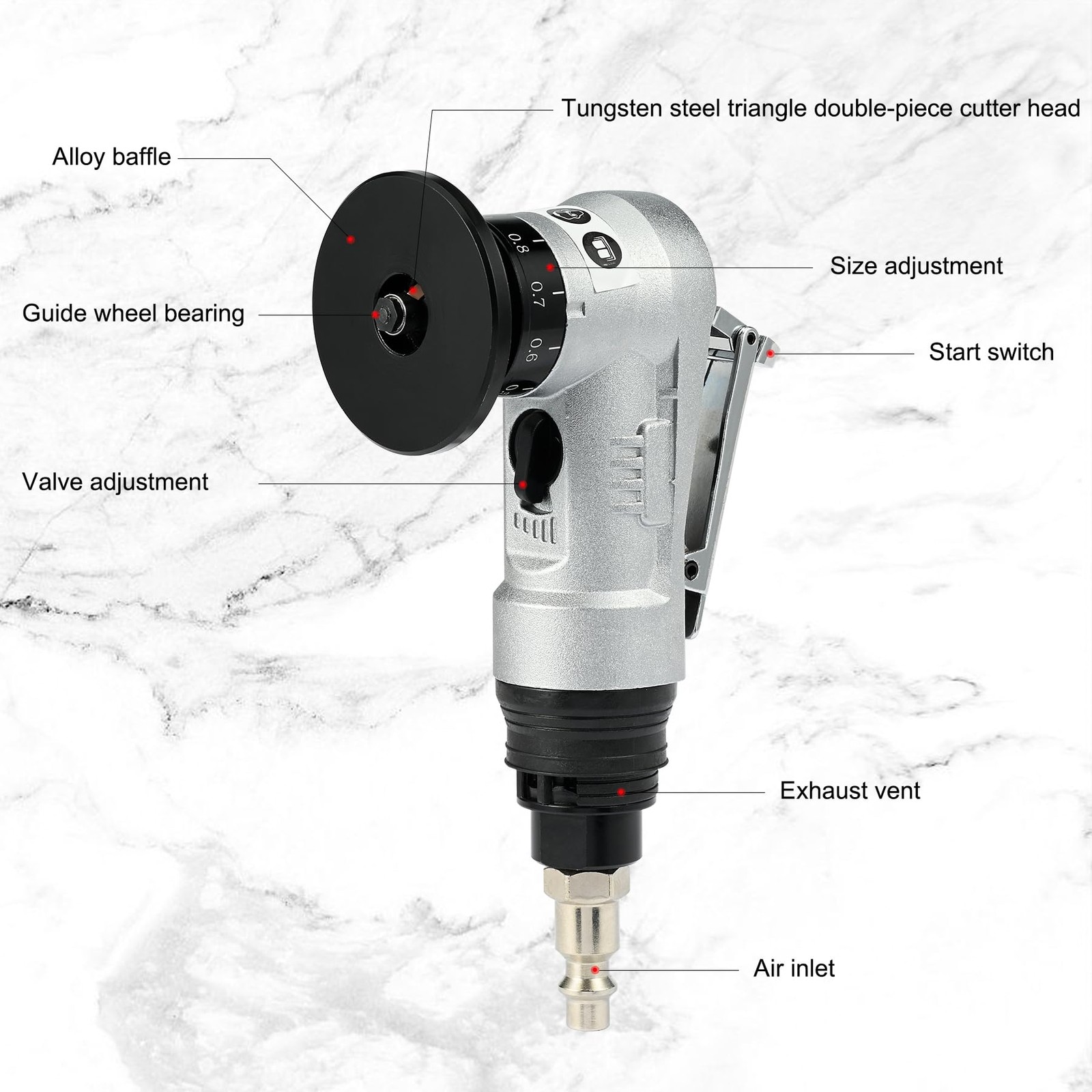 Mini Pneumatic chamfering machine Portable metal trimming machine 45 degree a...