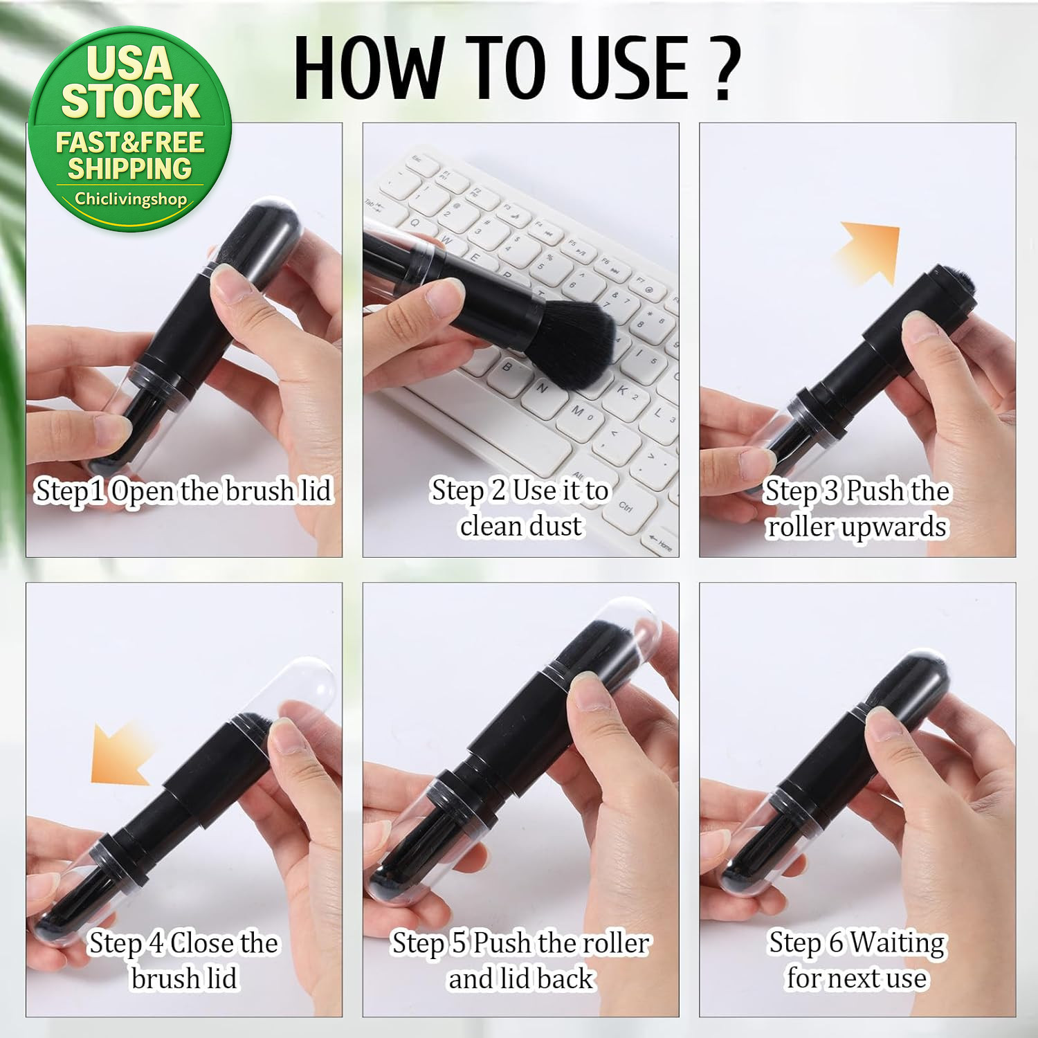 4 Pack Mini Duster Brush Kit Nylon Bristles anti Static Cleaning Tools