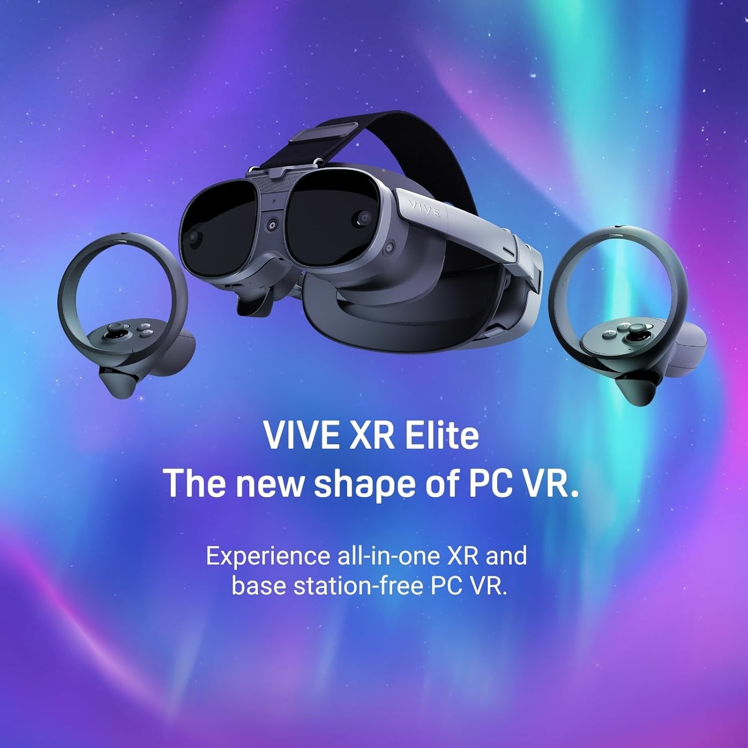 HTC Vive XR Elite Virtual Reality Headset with Deluxe Pack and VR Controllers