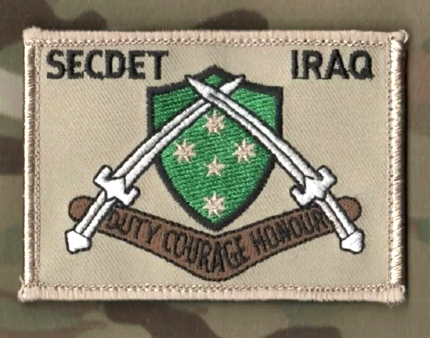 AUSSIE 2003 AUSTRALIAN DIPLOMATIC SECURITY DETACHMENT SECDET IRAQ vêlkrö PATCH
