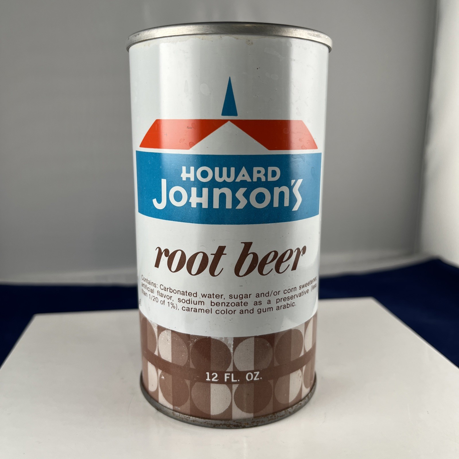 Howard Johnson’s Root Beer Straight Steel Pull Tab Soda Pop Can