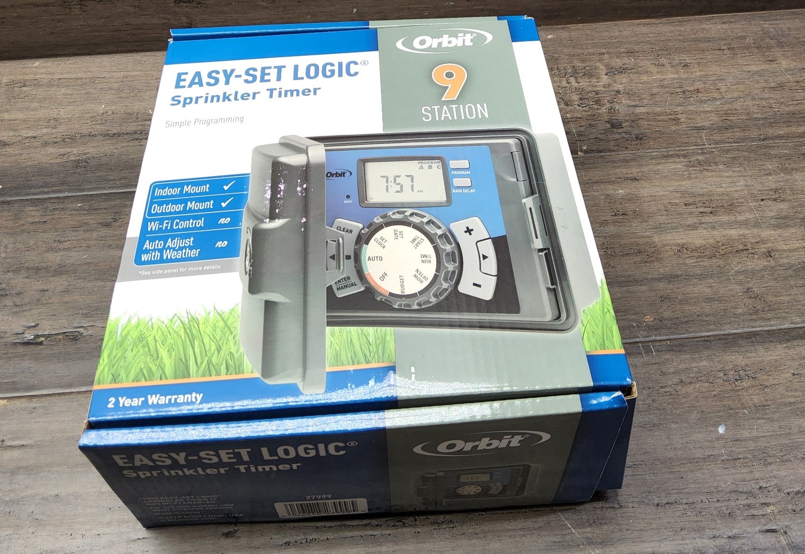Orbit 27999 9-Station Indoor/Outdoor Irrigation Timer Sprinkler Controller