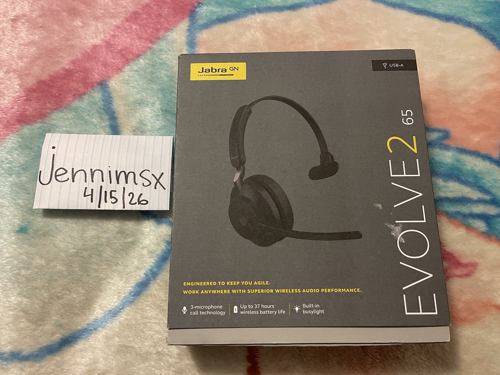 Jabra Evolve2 65 Wireless Headset USB
