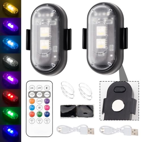 2PCS Wireless LED Strobe Lights with Remote Control, Waterproof Magnetic - 2PCS