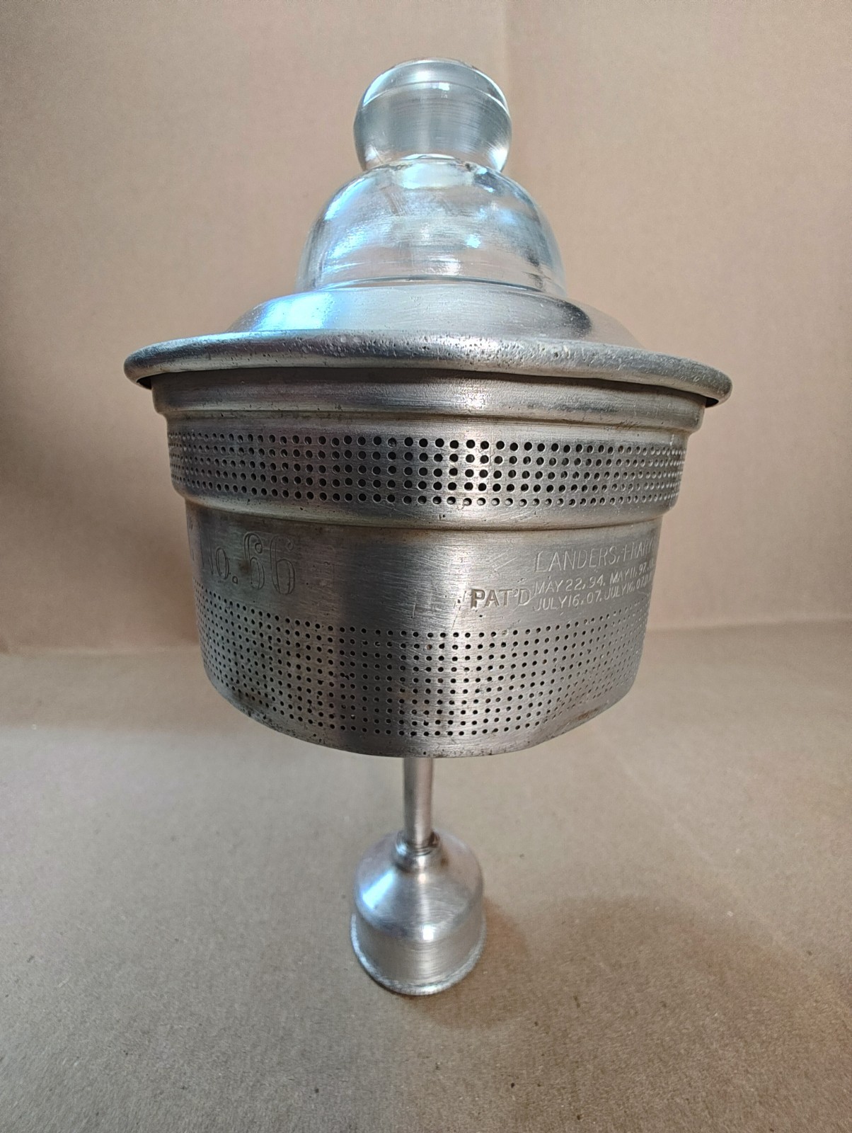 Vintage UNIVERSAL Coffee Basket #66 w/cover for stovetop coffee maker percolator