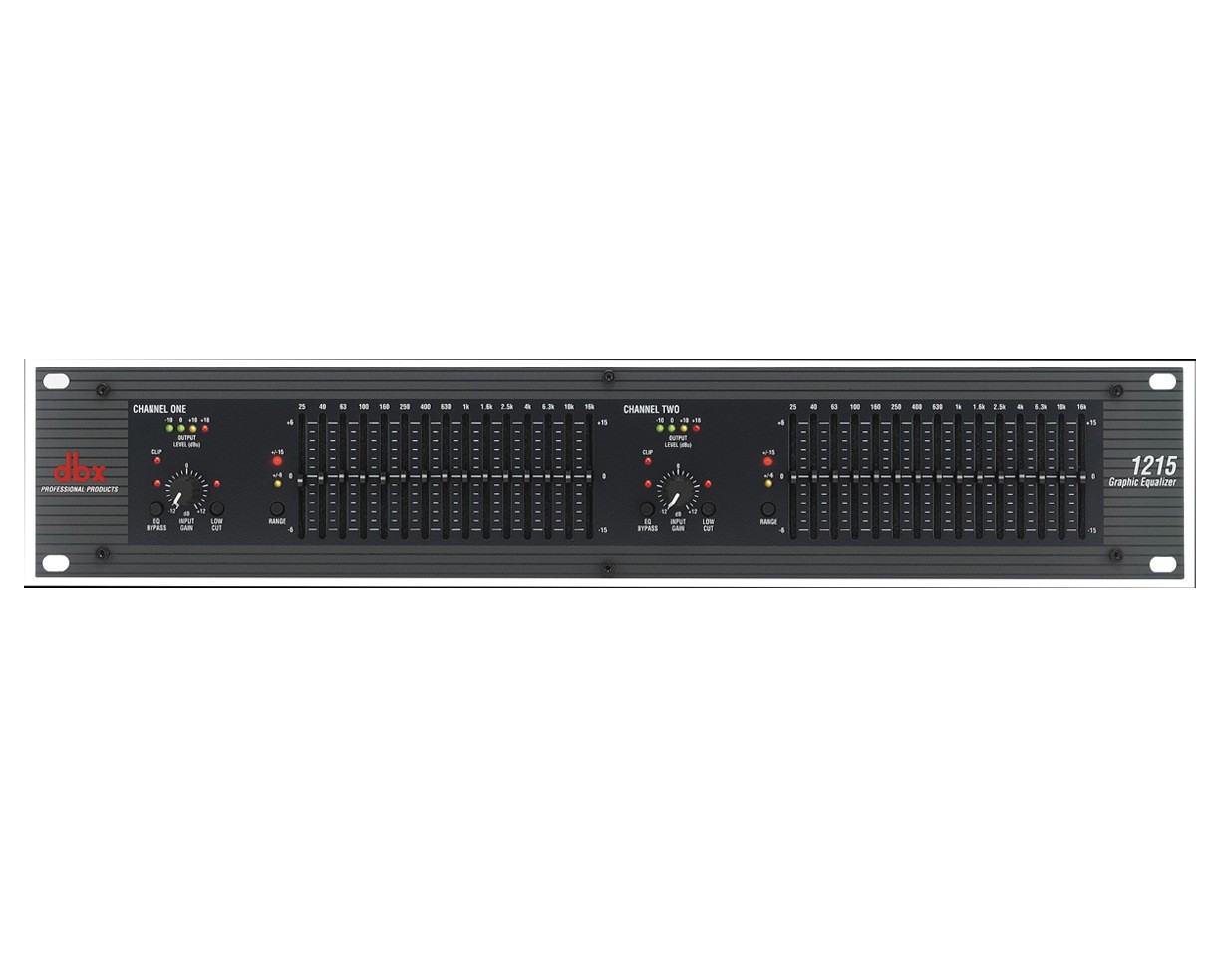 DBX 1215 Dual Channel 15-Band Graphic Equalizer Switchable ±6 or ±15 dB 2U EQ