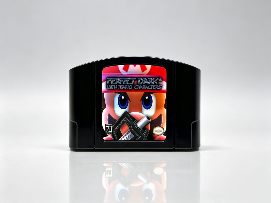 Perfect Dark with Mario Characters Games Card For Nintendo 64 Console US Version