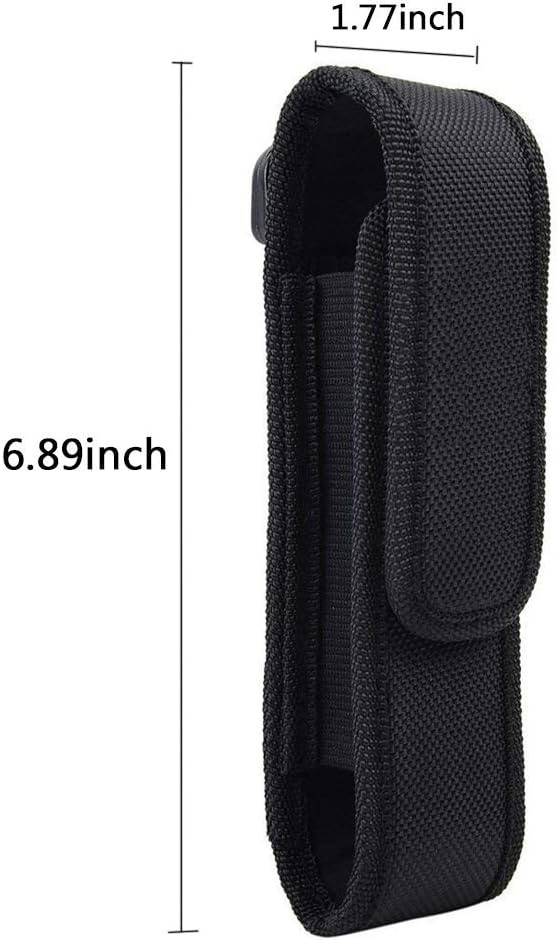 2 Pcs Flashlight Holster Pouch Holder Flash Light Belt Pouch Carry Case for 5...