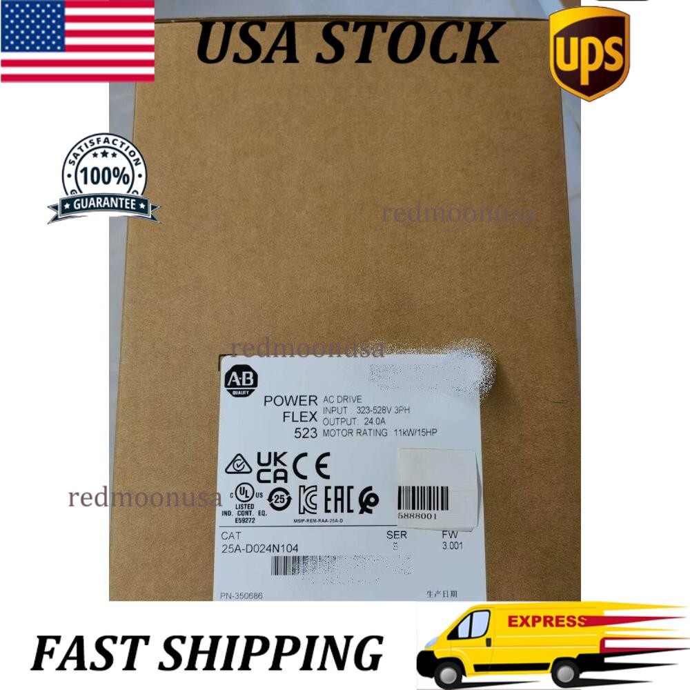 One New 25A-D024N104 PowerFlex523 3PH 323-528V AC 11KW/15HP US Free Tax