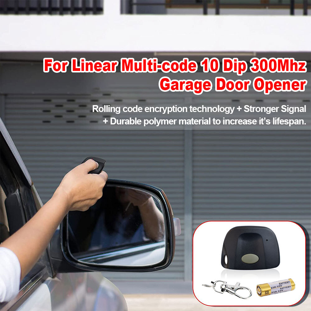 Multi-Code 3089 308911 Gate Garage Door Opener 300MHz 10 DIP Code Remote Control