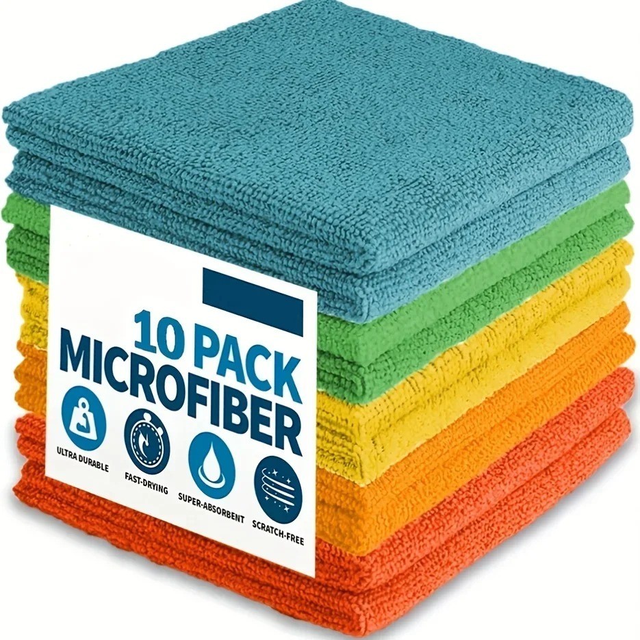 3/5/10/20Pcs Microfiber Cleaning Cloth Dishwashing Cloth Household Rag Kitchen
