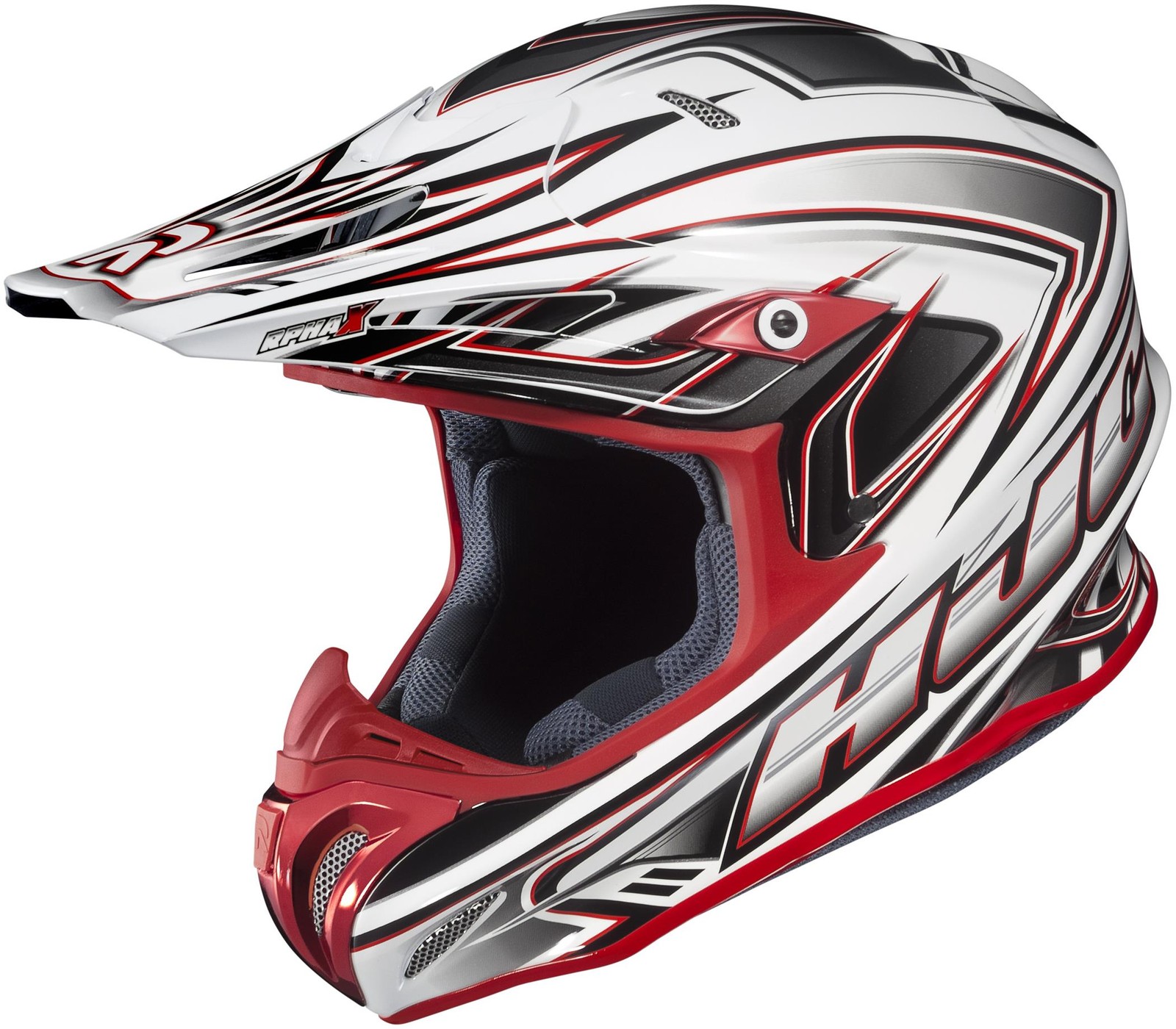 HJC 0906-2101-00 Mouth Vent for RPHA X Helmets - Red/Chrome