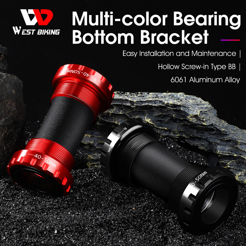 Aluminum Alloy Hollow Bike Bottom Bracket MTB Mountain Road Bike Sealed Bearing