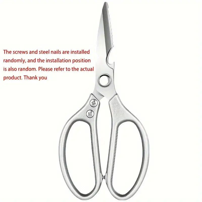 1pc Premium Stainless Steel Kitchen Scissors with Ergonomic Handle