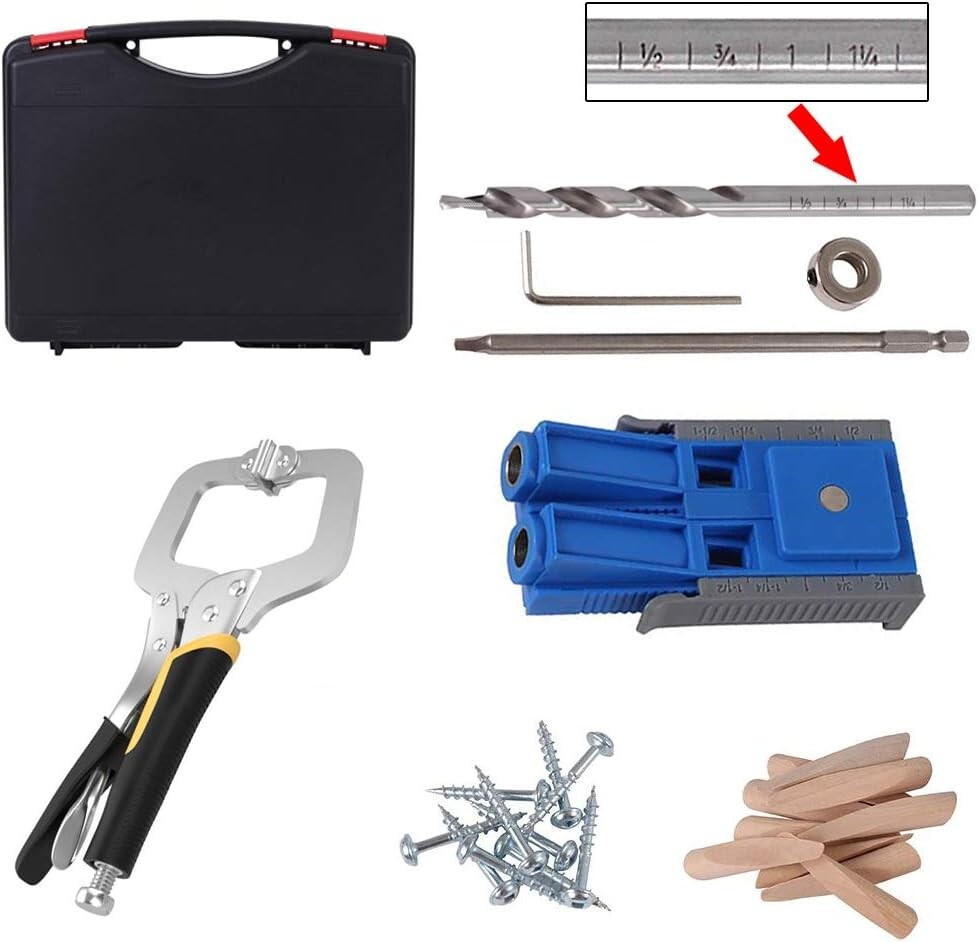 Workmates Spliceable Pocket Hole Jig/Pocket Hole Jig kit with 9 Inch Clamp