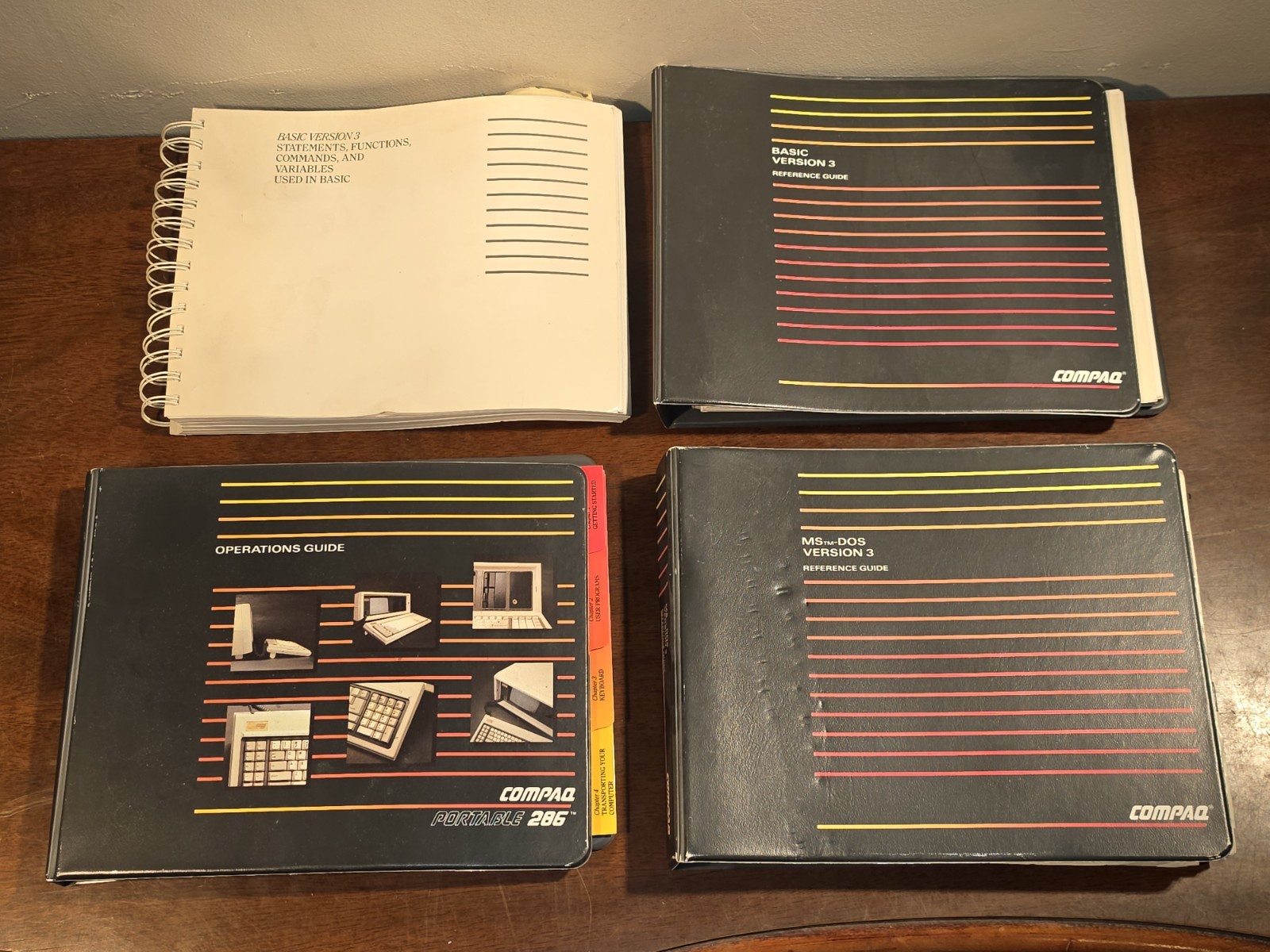SET OF 4 Compaq Deskpro 286 Personal Computer Operations Guide BASIC VERSION 3