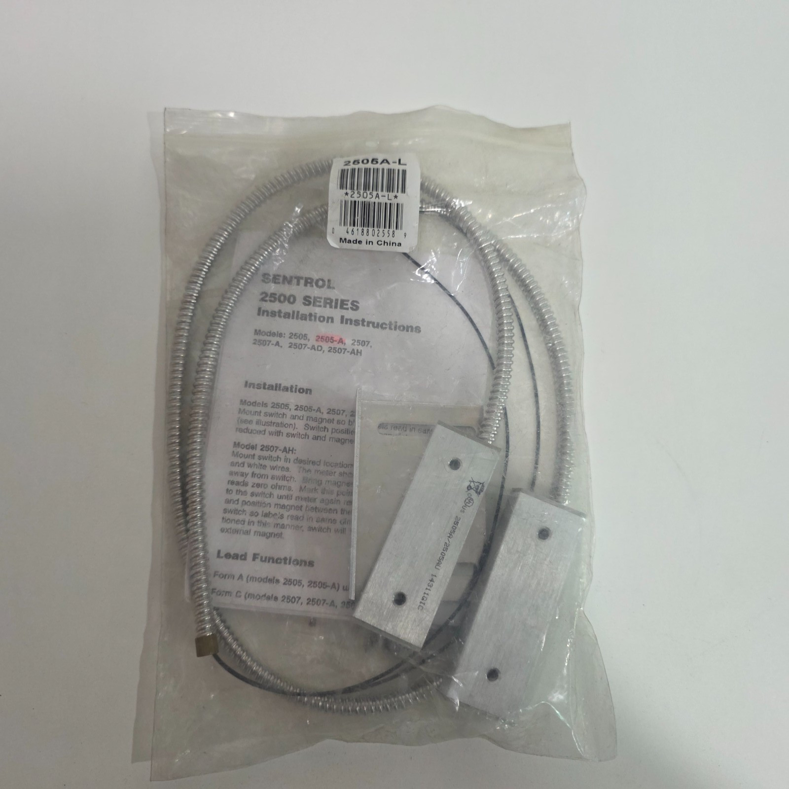 SENTROL 2505A-L Mount Switch and Magnet NEW