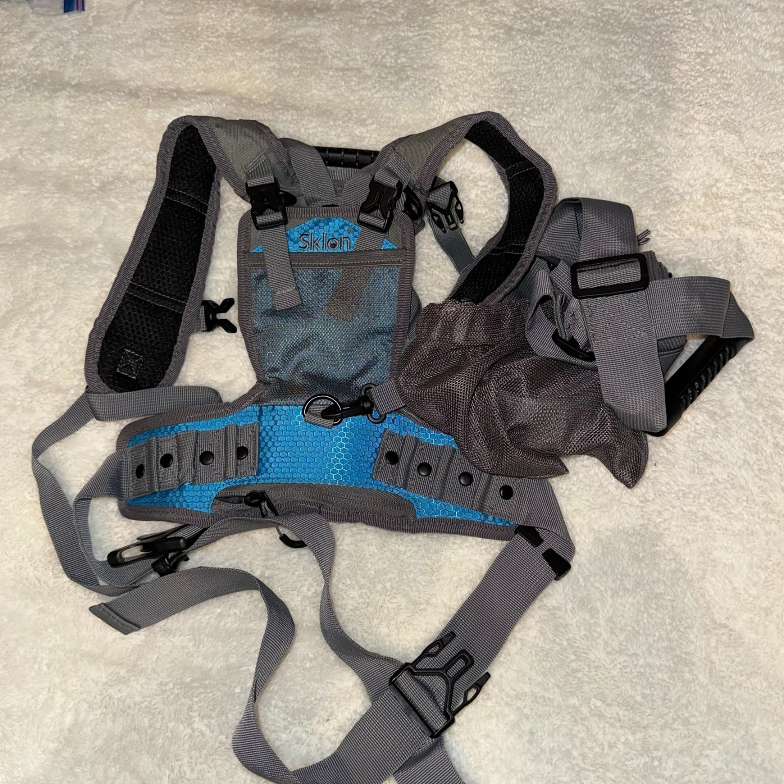 Sklon Ski and Snowboard Harness Trainer for Kids Training Leash New Blue