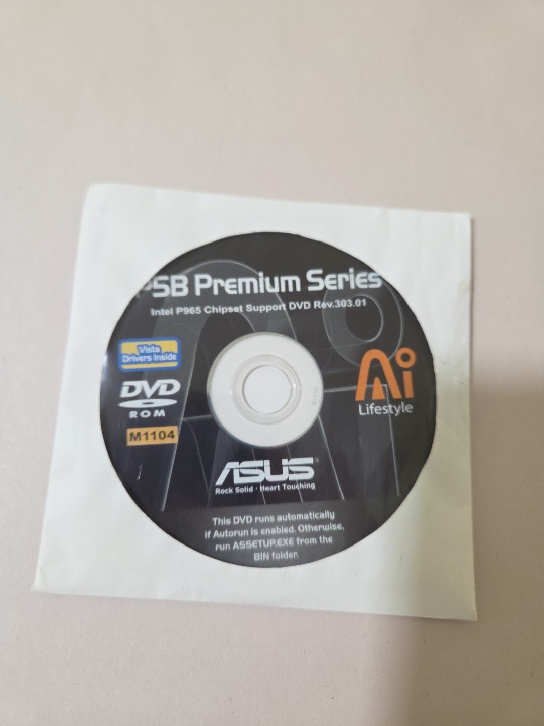 Asus P5E Intel P965 Chipset Support DVD Rev.303.01 - CD ONLY GOOD CONDITION!!