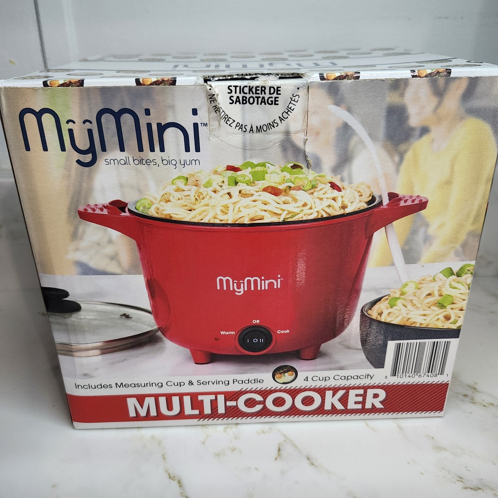 MyMini Multi-Cooker Electric Ceramic Red 4-Cup Capacity Kitchen Appliance