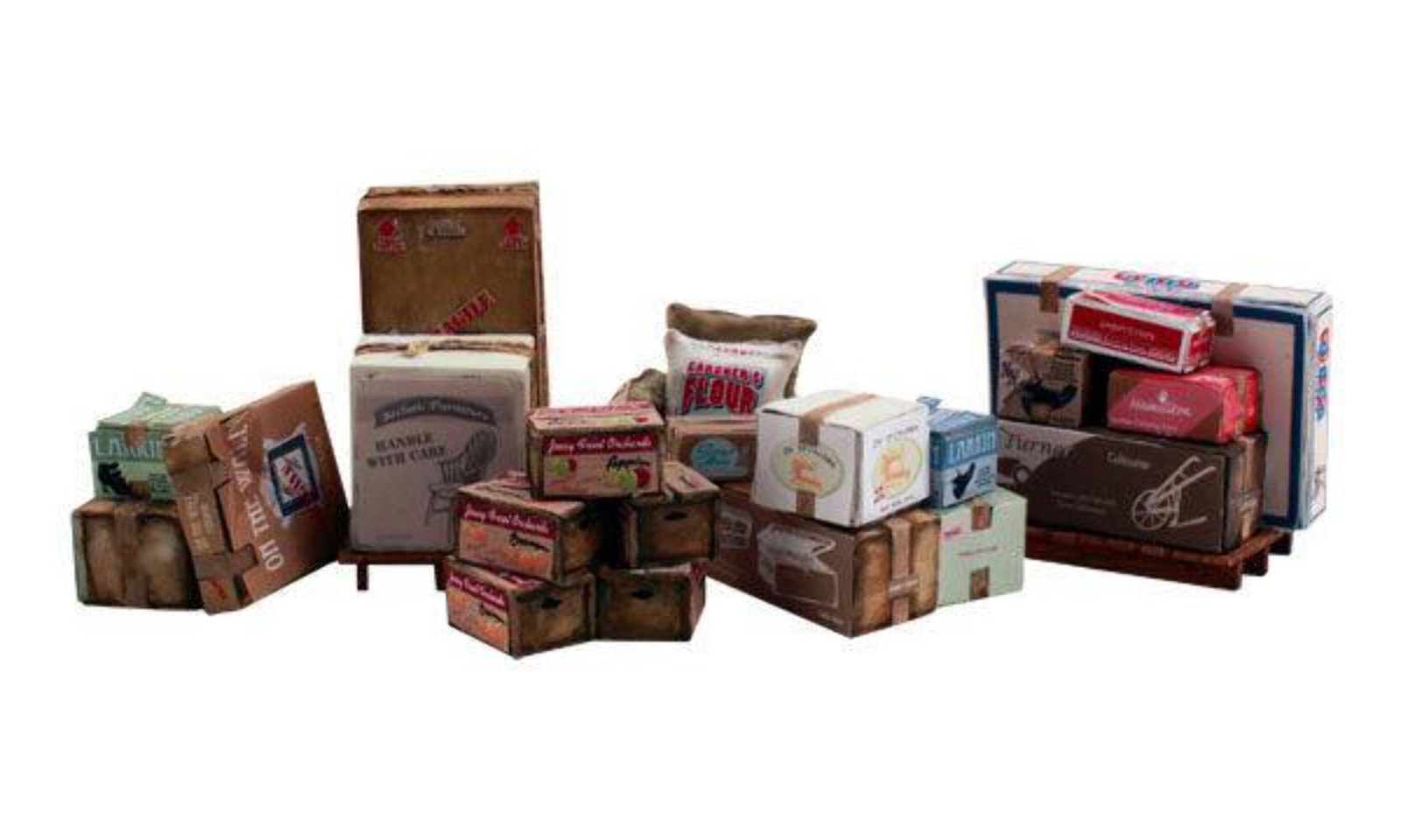 Woodland Scenics A2766 O Train Figures Miscellaneous Freight - New in Packing