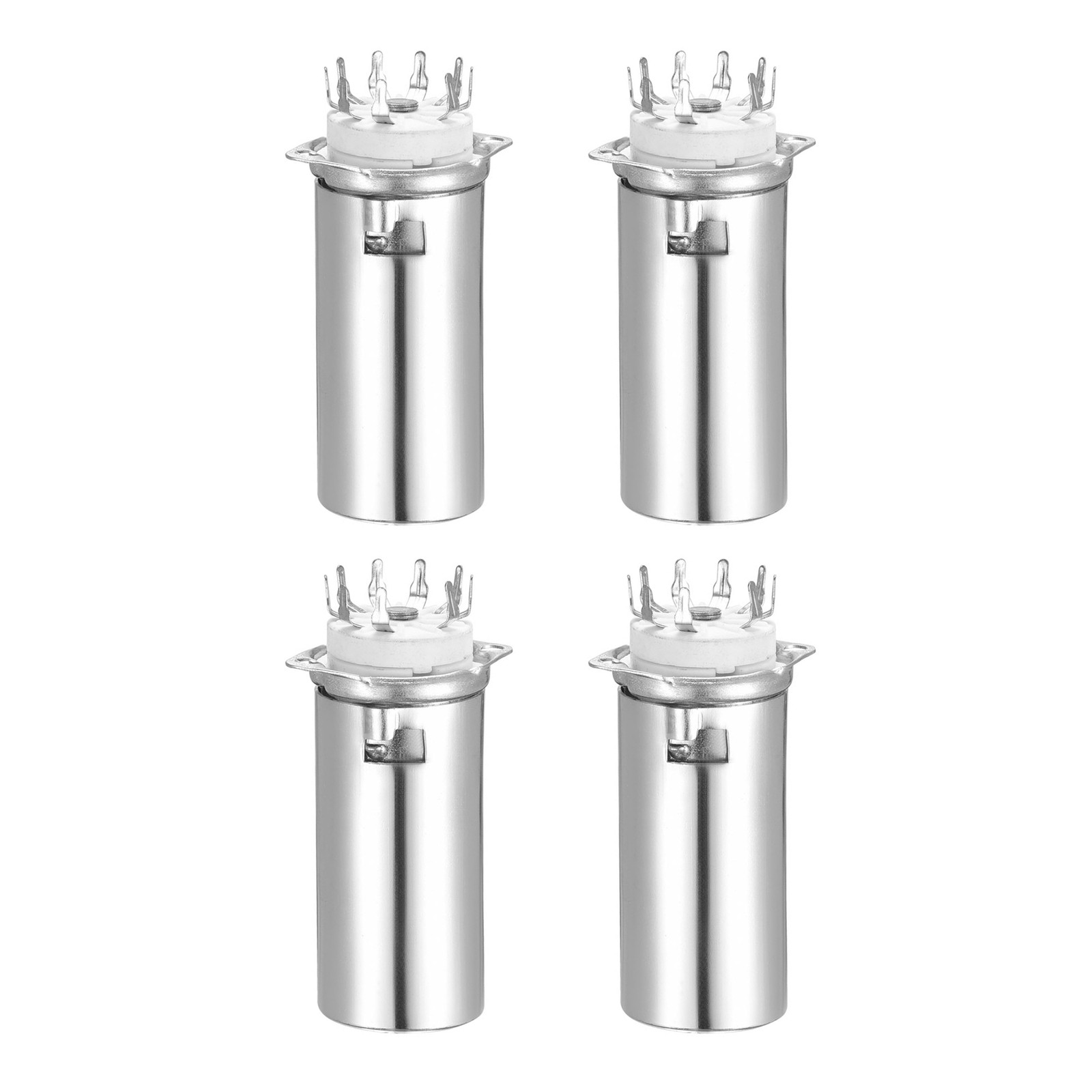 4Pcs 9Pin Vacuum Tube Socket Ceramics 12AX7 with Aluminum Shielding Craft