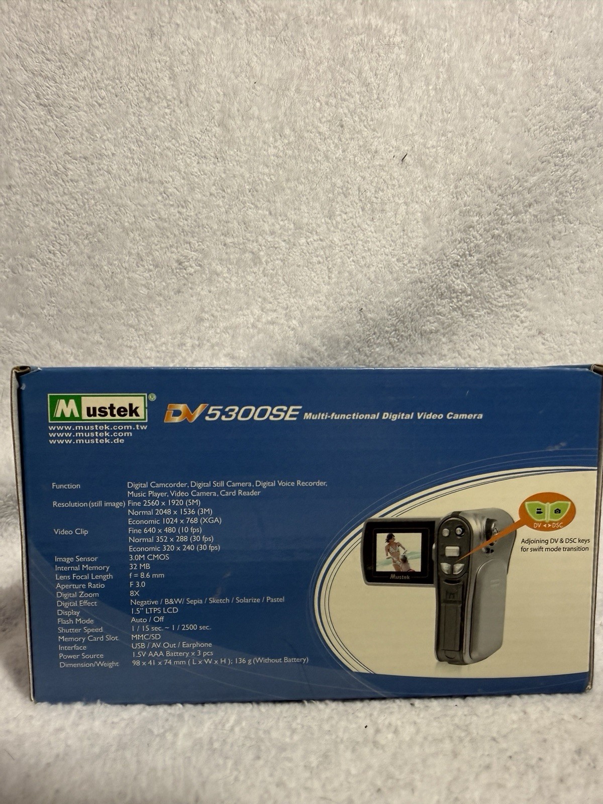 Mustek DV5300SE Digital Video Camera Multi-Functional Digital Video Camera