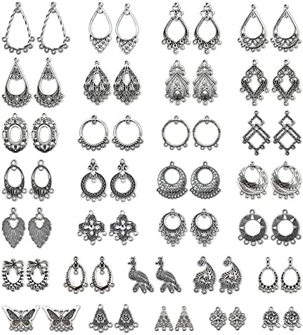 JIALEEY Tibetan Silver Chandelier Earring Kit, 30 Pair, 60 Pcs