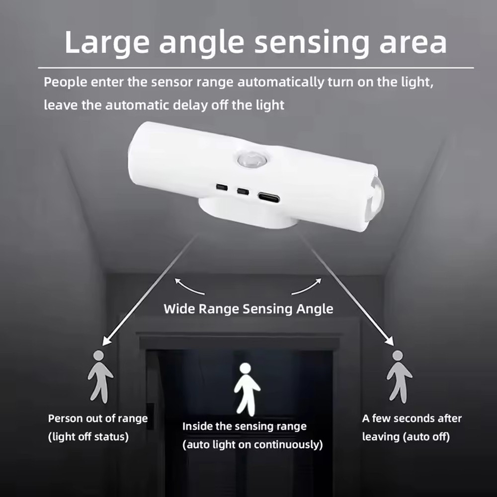 4-Pack Motion Sensor LED Night Light, Rechargeable Magnetic Wall Lamp, 7 Colors