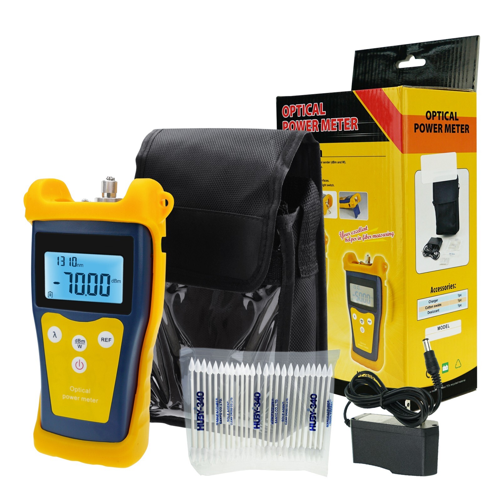 Fiber Optic -50 ~ +26 dBm Power Meter Tester Fault locator FC SC ST LC CATV CCTV