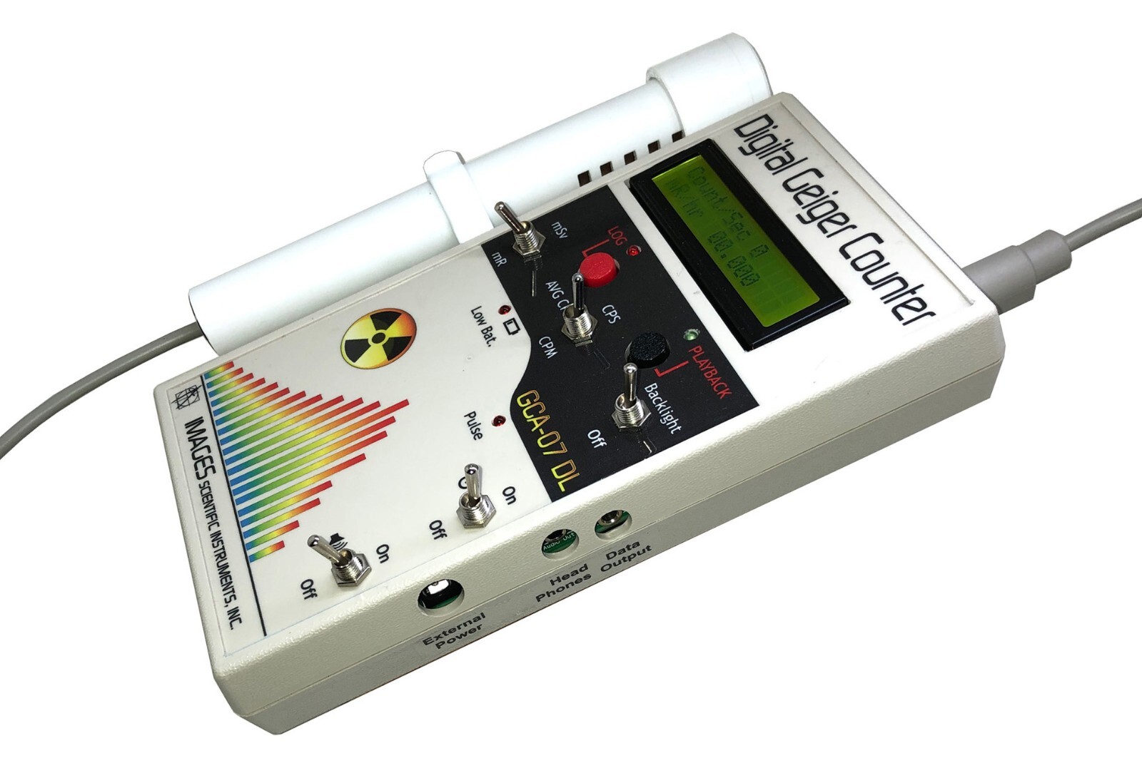 GCA-07W-DL Professional Digital Geiger Counter - Radiation Monitor with Data Log
