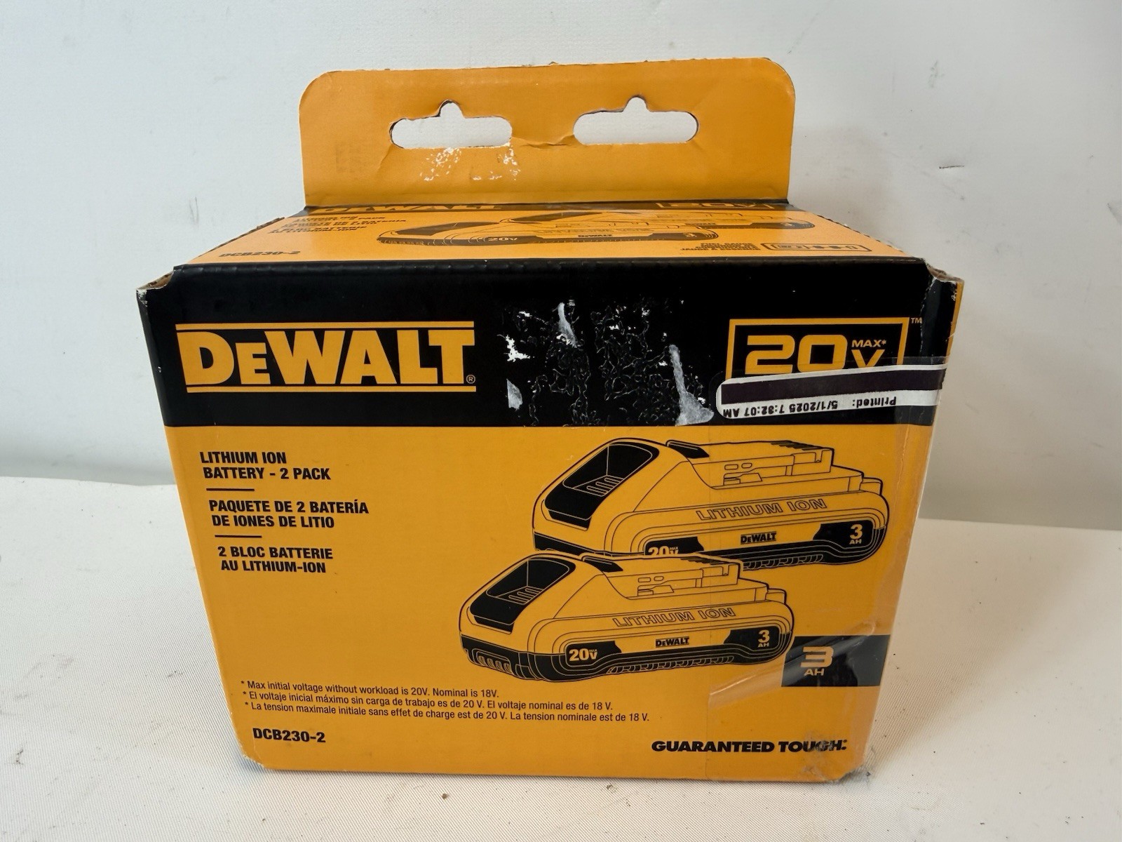 NEW DeWALT DCB230-2 20V MAX Compact 3.0Ah Battery Pack (2-Pack)