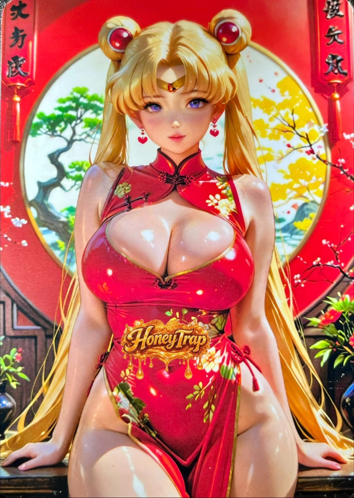 HoneyTrap Waifu Custom Cards: Lunar New Year Set - SFW Spicy Hot, Pick your card