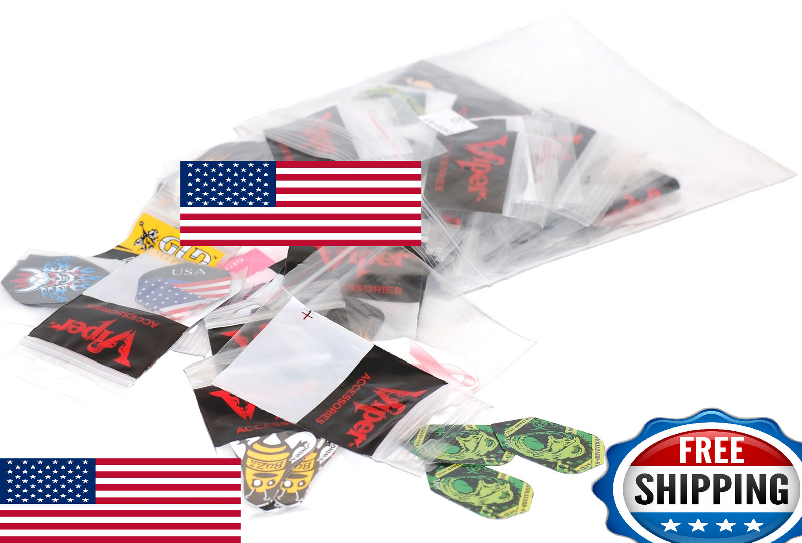 Viper GLD Products Poly Pro Dart Flights 50 Sets Mixed Standard Slim