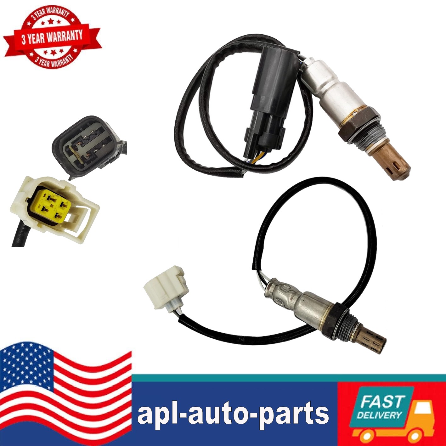 2Pcs Upper+Lower Oxygen 02 Sensor For Dodge Dart 2.4L L4 2013 2014 2015 2016