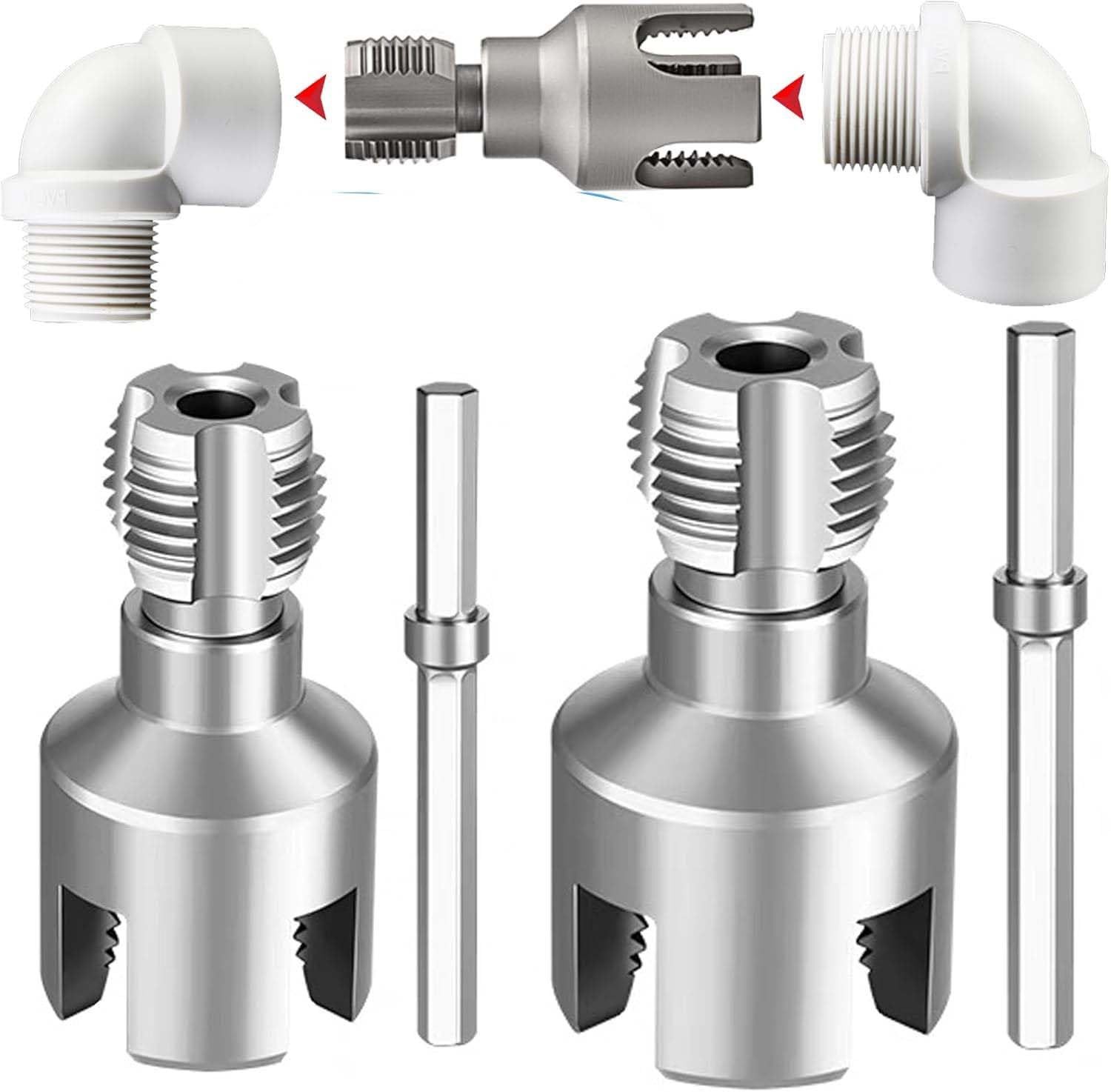 Integrated Internal & External Pipe Threading Tool, PVC Pipe Thread Cutting Tool
