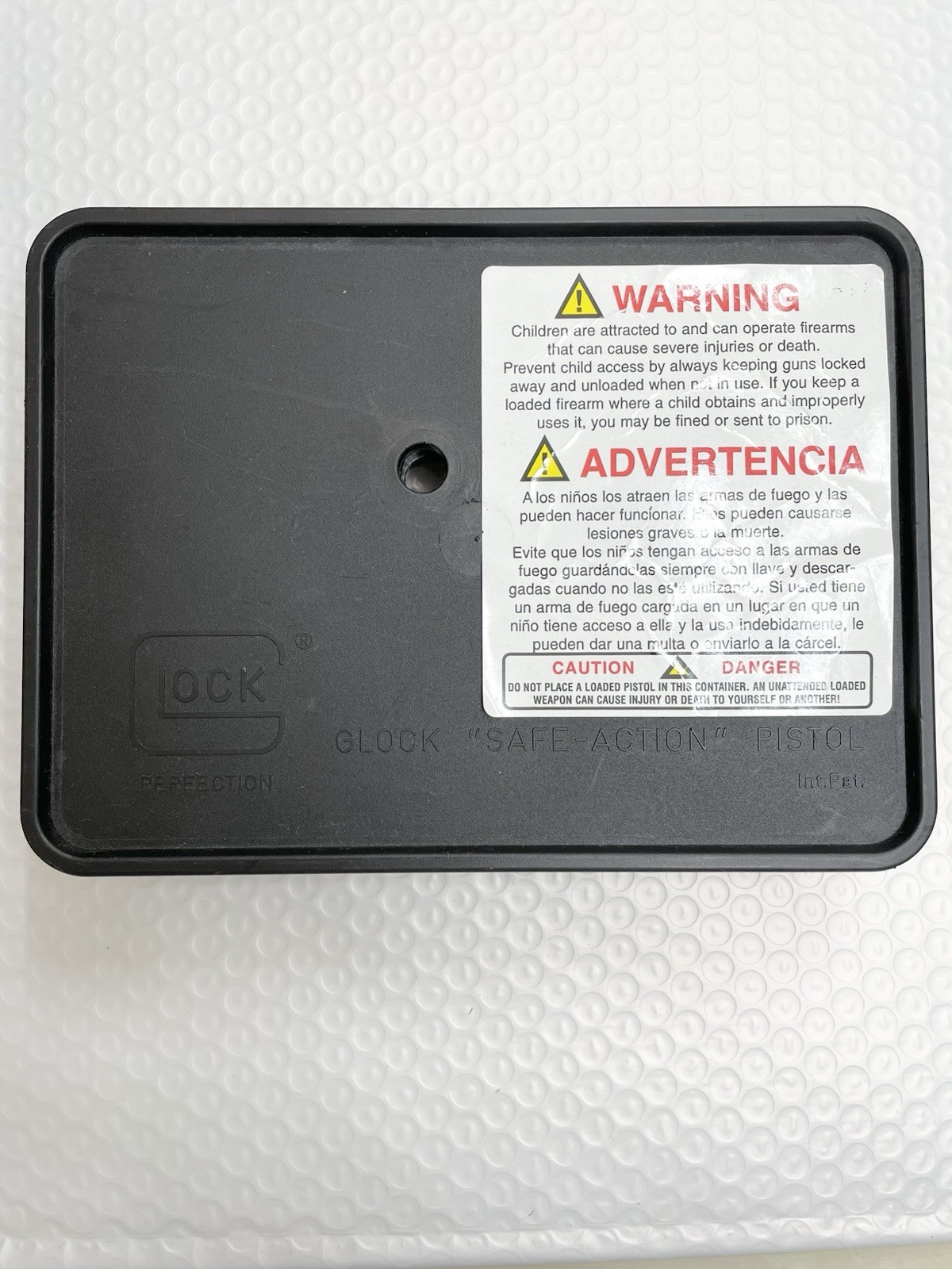 Early OEM Glock Tupperware Factory OEM Plastic Box Case G26 9mm Finger Grooves