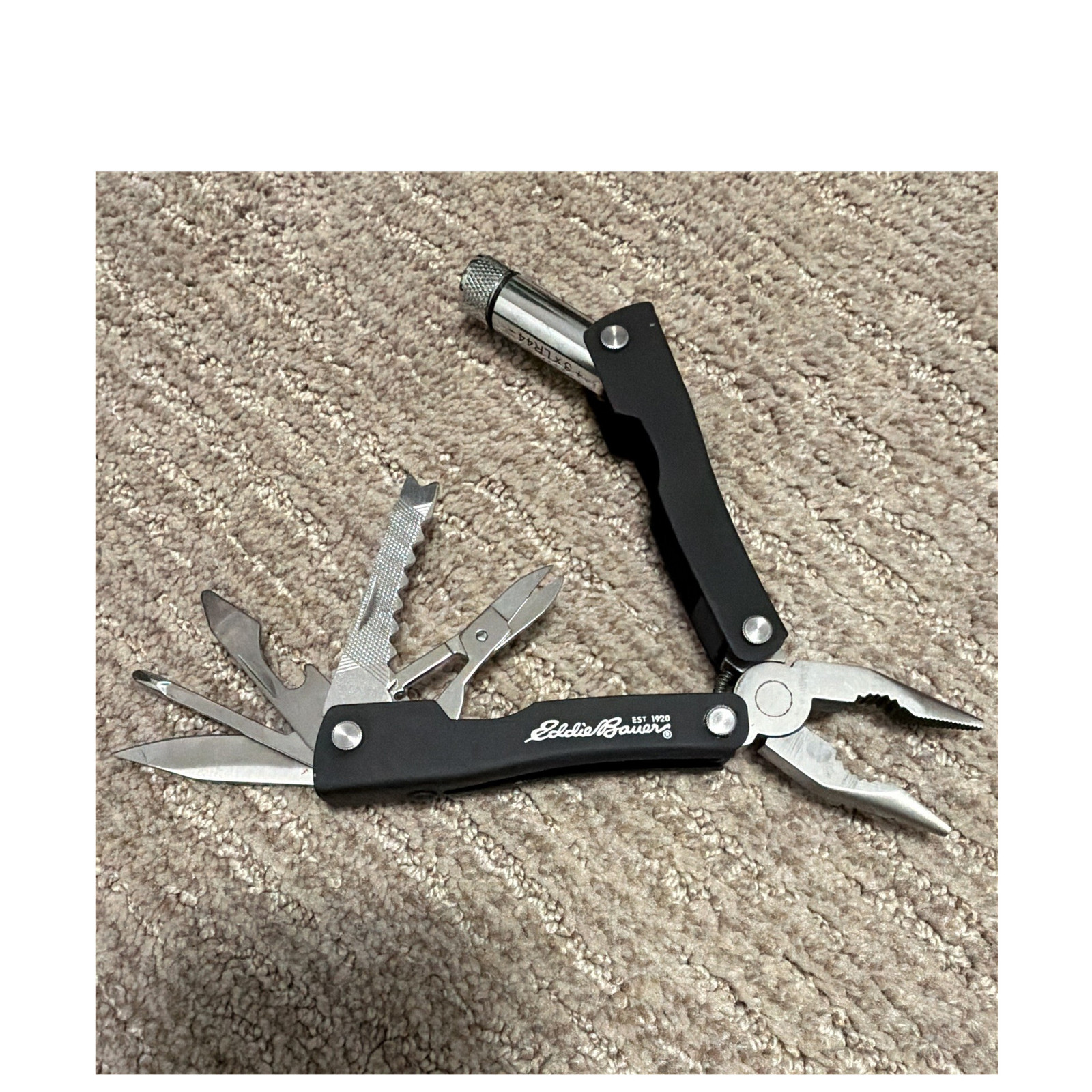 Eddie Bauer Est 1920 Multi-Tool Pliers Stainless Steel w/ Nylon Sheath