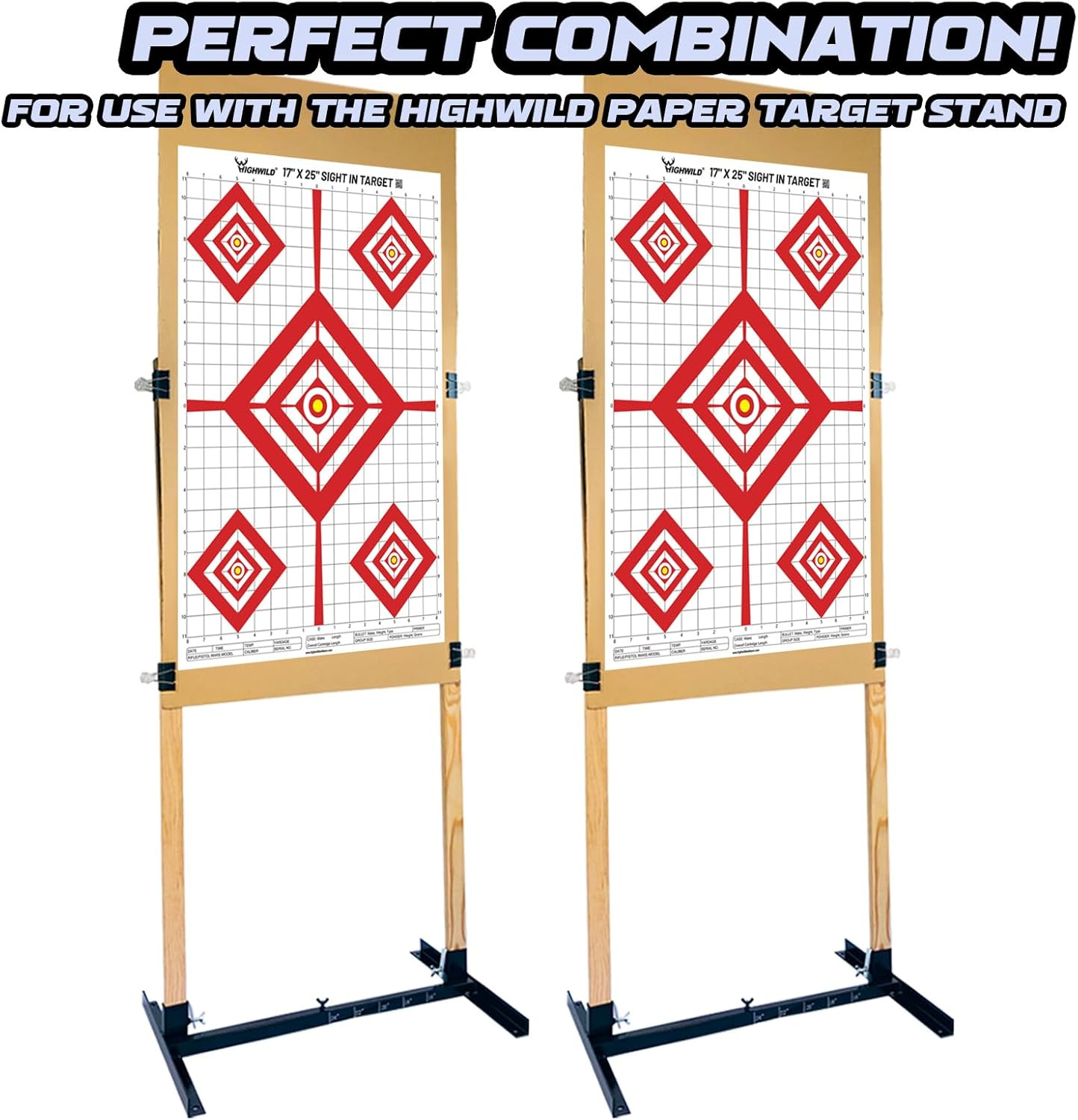 Sight in Shooting Range Paper Target - 17X25 Inches - Suitable for Handguns, ...