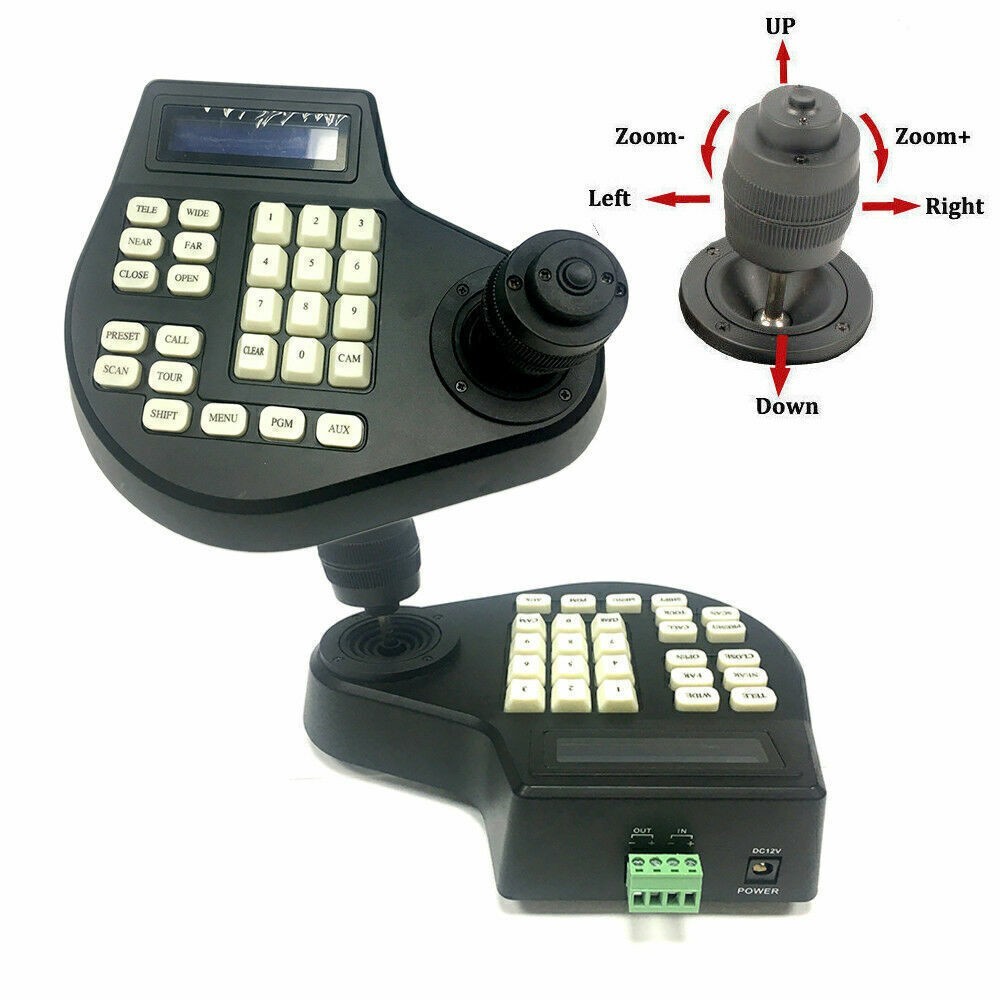 CCTV Speed Dome Security Camera 4D Keyboard Controller LCD PTZ 4 Axis Joystick