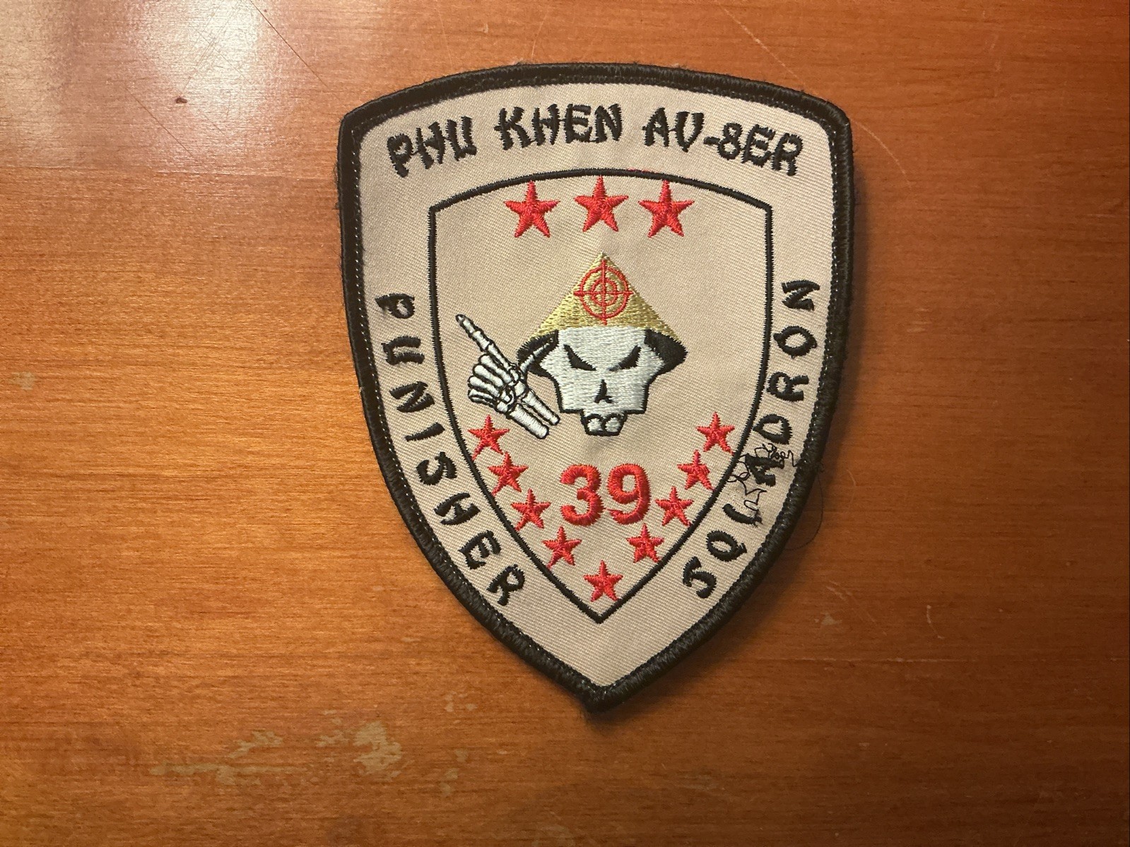 ￼PHU KHEN AV-8ER Punisher Squadron Morale Patch Rare Free Shipping