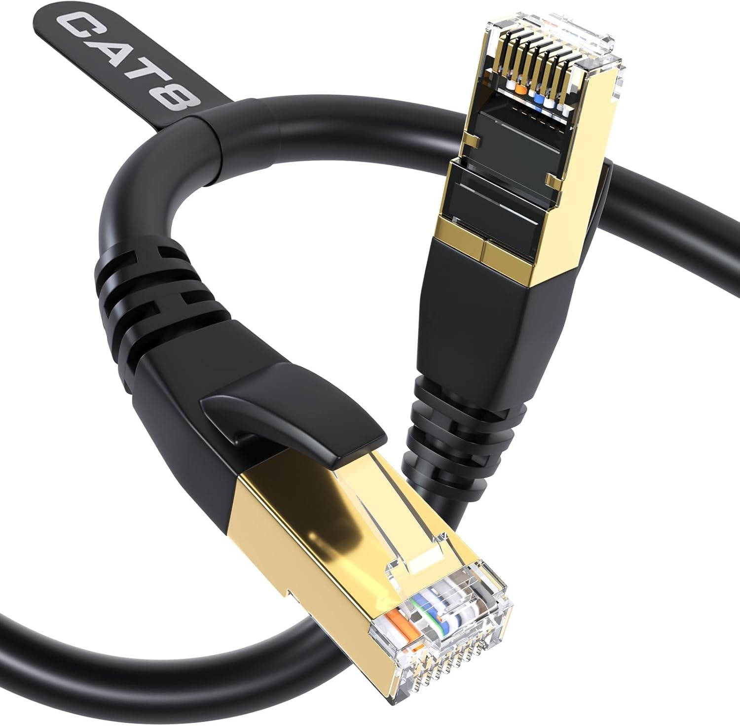 Reliable 6FT Cat8 Ethernet Cable - 40Gbps, Weatherproof, for Gaming & Streaming