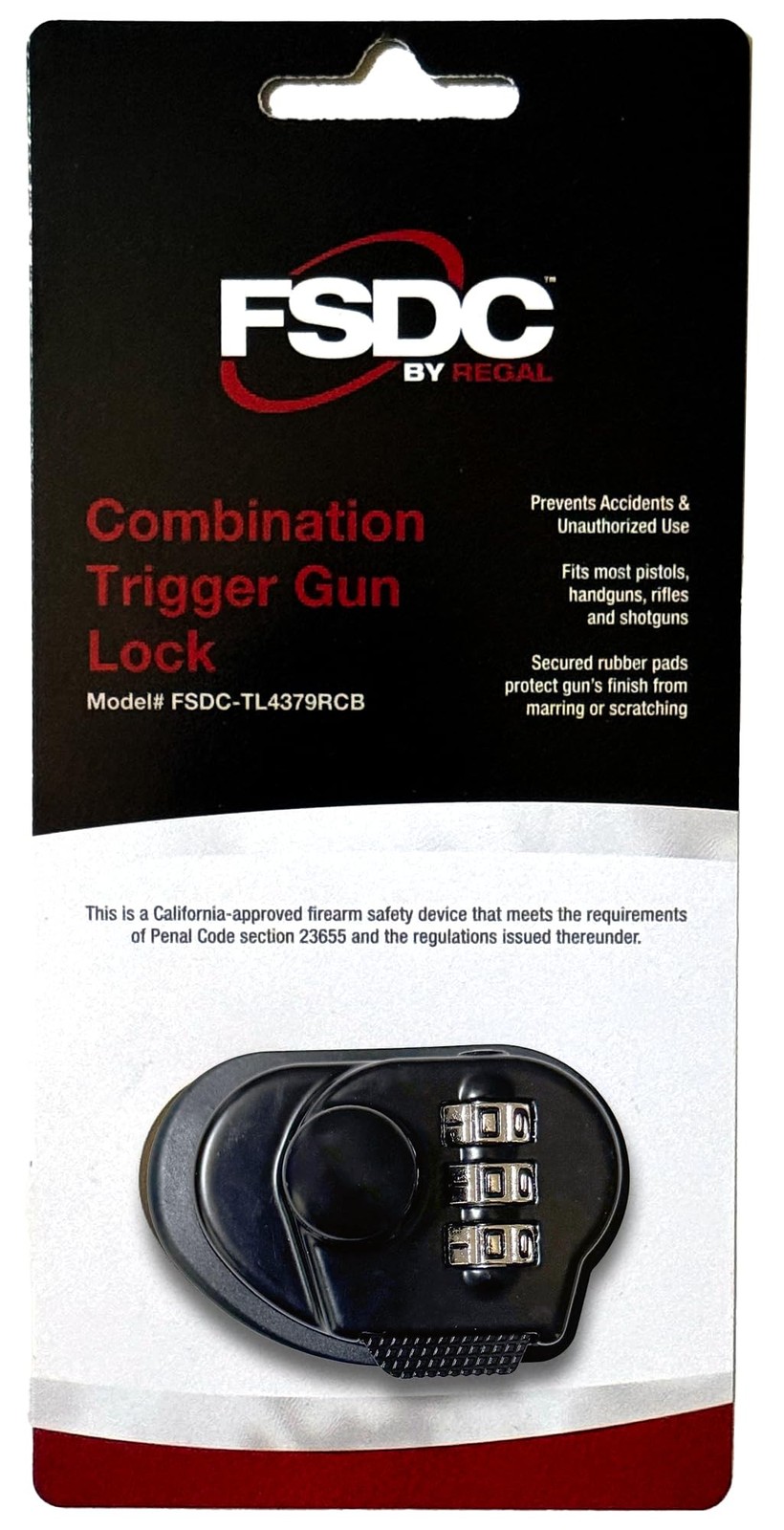 (Firearm Safety Devices – -TL4379RCB Resettable 3-Digit Combination Trigger L...