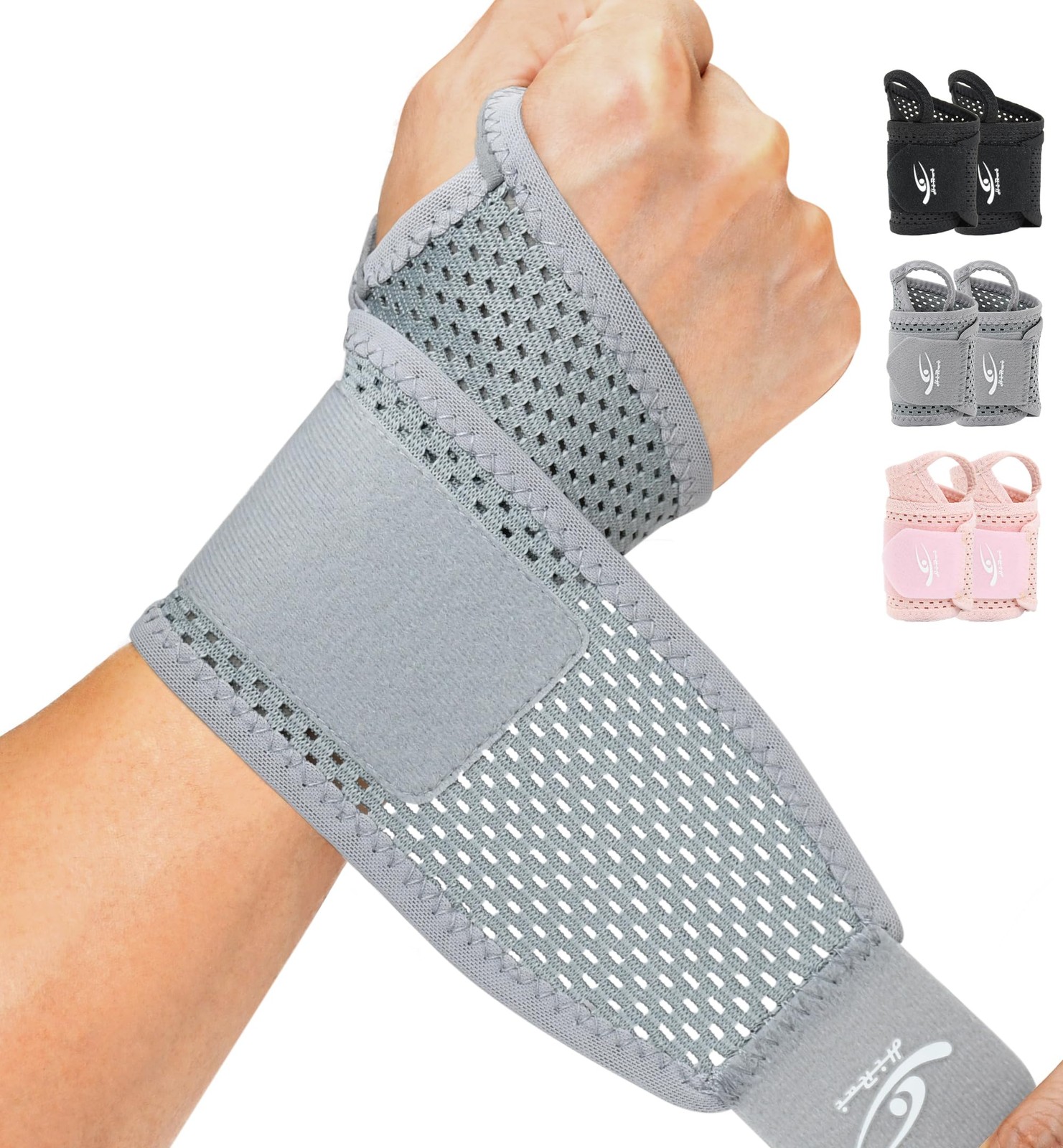 UltraThin Mesh Wrist Wraps  Adjustable Support for Pain Relief & Workouts