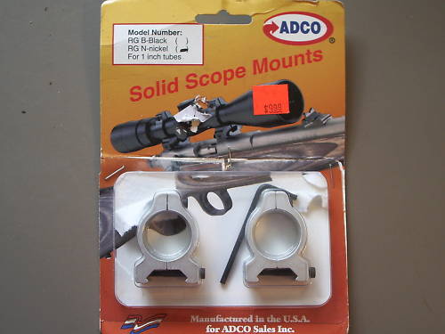 ADCO SCOPE RINGS RGN-NICKEL- NEW