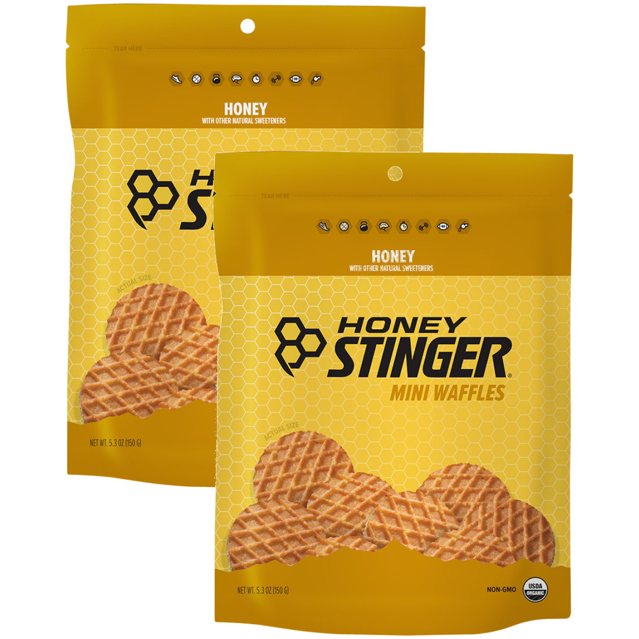 Pack of 2 Honey Stinger Mini Waffle - Honey