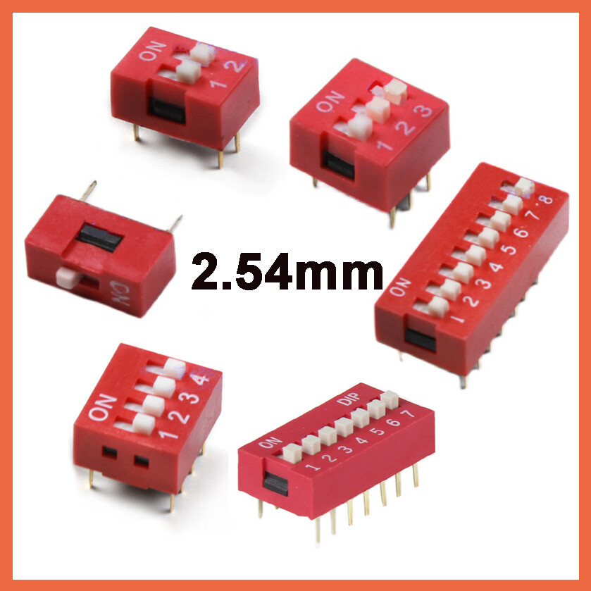 Slide Dip Switch Module 2.54mm DIL SPST PCB Breadboard For Raspberry PI 1P-8P