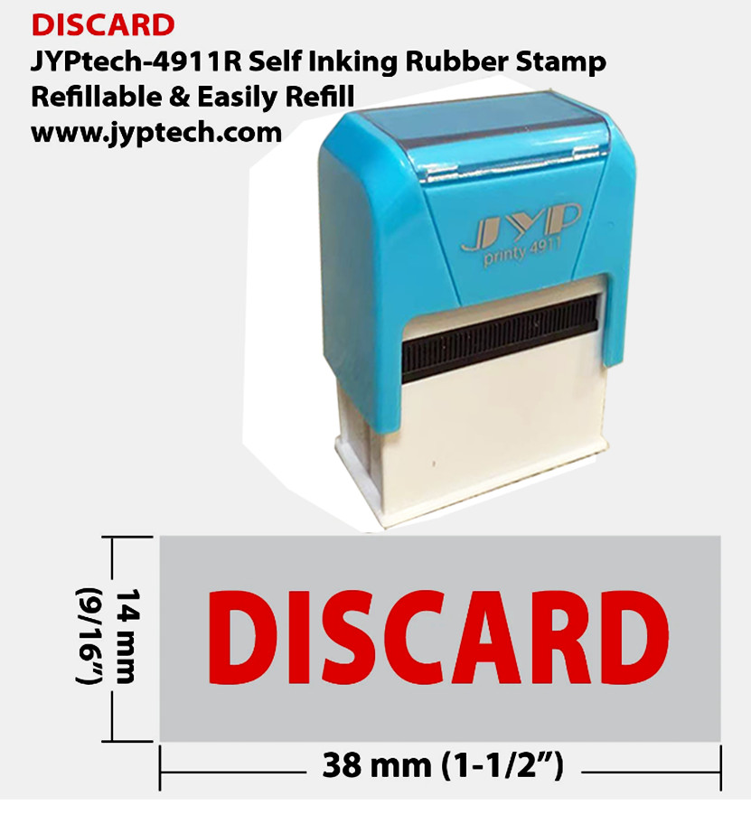 Discard - JYP 4911R Self Inking Rubber Stamp (Red Ink)